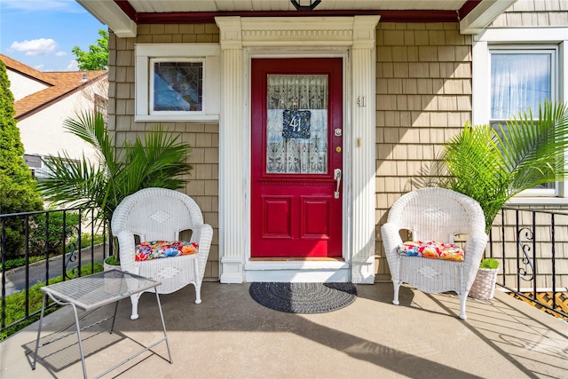 view of doorway to property