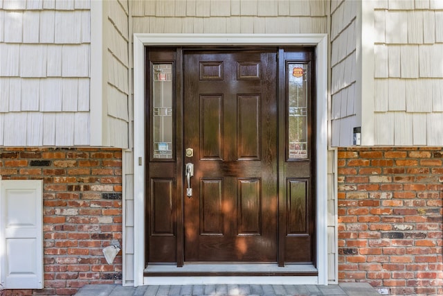 28 Verona Ct, New City, NY 10956 - property entrance featuring brick siding