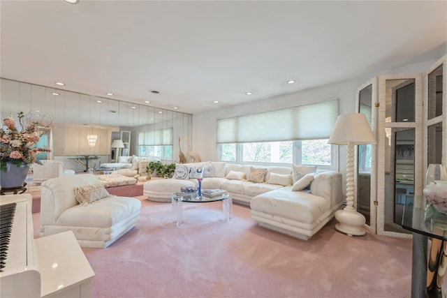 28 Verona Ct, New City, NY 10956 - carpeted living area with recessed lighting