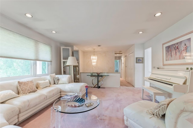 28 Verona Ct, New City, NY 10956 - living room featuring recessed lighting and light carpet