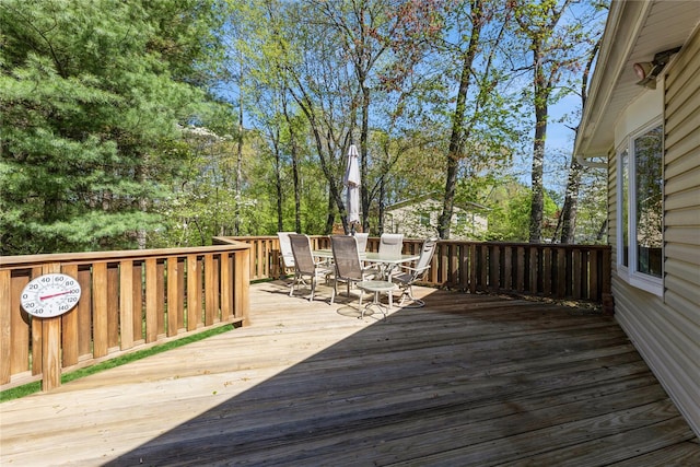 28 Verona Ct, New City, NY 10956 - wooden deck featuring outdoor dining area