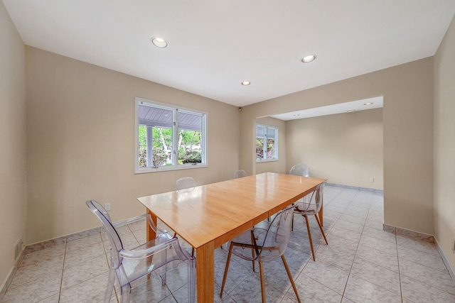 57 Seward Dr, Dix Hills, NY 11746 - dining room with recessed lighting, baseboards, and light tile patterned floors