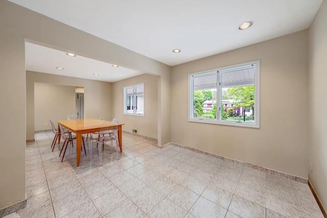 57 Seward Dr, Dix Hills, NY 11746 - dining space featuring recessed lighting, baseboards, and light tile patterned flooring