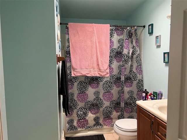78 Samuel St, Ronkonkoma, NY 11779 - full bathroom featuring vanity, toilet, and tile patterned flooring