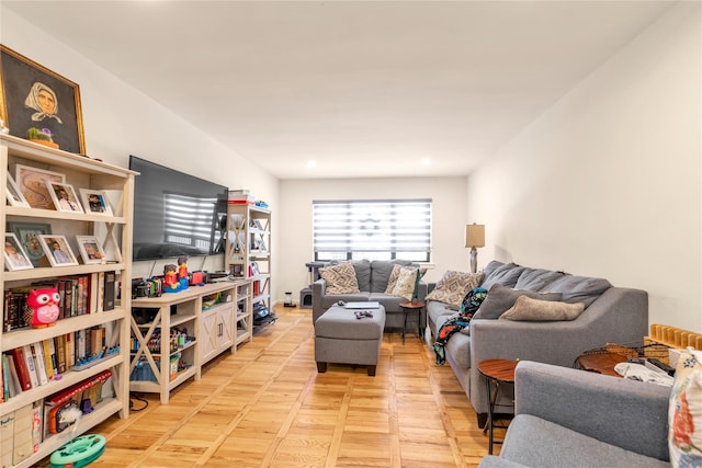 1203 E Broadway Unit G11, Hewlett, NY 11557 - living room featuring recessed lighting and light wood-style flooring