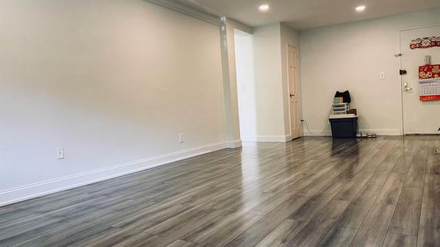 40 Stoner Ave Unit 1S, Great Neck, NY 11021 - unfurnished room featuring recessed lighting, baseboards, and dark wood finished floors