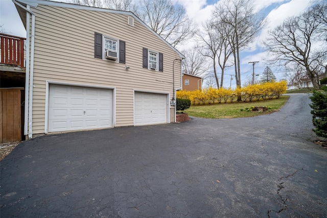 garage with driveway