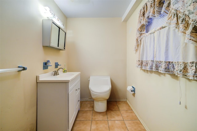 72 Kia Ora Blvd, Mahopac, NY 10541 - half bath with vanity, baseboards, tile patterned floors, and toilet