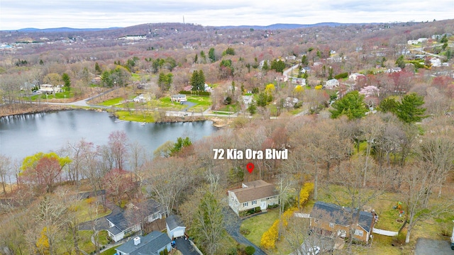 72 Kia Ora Blvd, Mahopac, NY 10541 - drone / aerial view with a water and mountain view