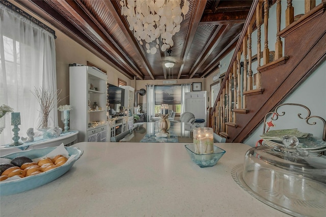 46 Satinwood Rd, Rocky Point, NY 11778 - dining area with stairway