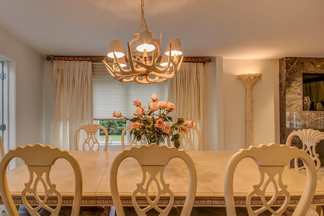 21629 28th Ave, Bayside, NY 11360 - dining space with a chandelier