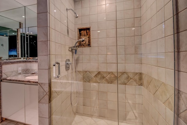 21629 28th Ave, Bayside, NY 11360 - bathroom with vanity and a stall shower