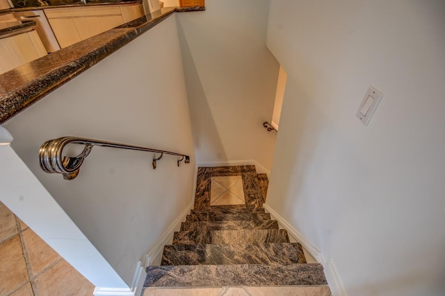 21629 28th Ave, Bayside, NY 11360 - staircase with tile patterned floors