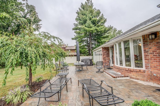 21629 28th Ave, Bayside, NY 11360 - view of patio with a fenced backyard