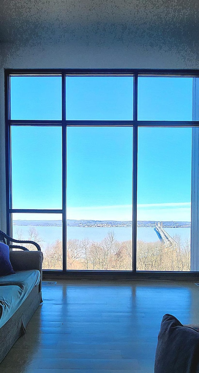 288 S Blvd, Nyack, NY 10960 - interior space featuring wood finished floors and a water view