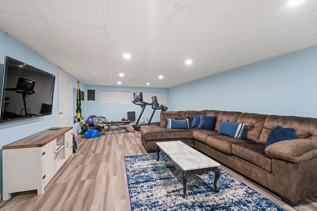 28 Stepping Stone Cres, Dix Hills, NY 11746 - living room with light wood-type flooring and recessed lighting