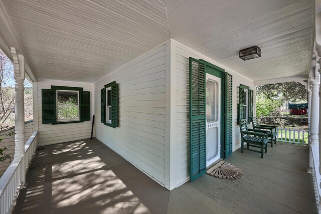 exterior space with covered porch