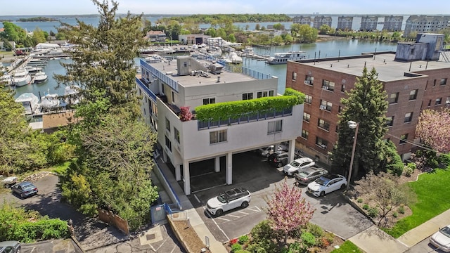 18 Shady Glen Ct Unit 302, New Rochelle, NY 10805 - aerial view featuring a water view