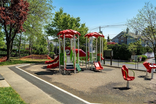community playground with fence
