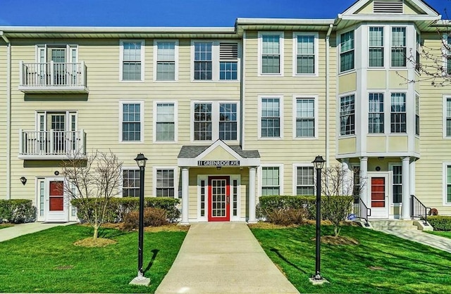 view of property with a front yard