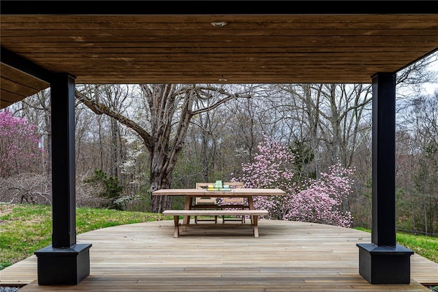 21 Private Way, Garrison, NY 10524 - wooden terrace featuring outdoor dining space