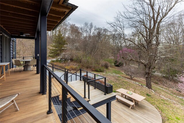 21 Private Way, Garrison, NY 10524 - wooden deck featuring outdoor dining space