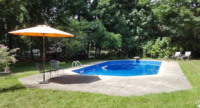 64 Paulding Ave, Cold Spring, NY 10516 - outdoor pool featuring fence, a yard, and a patio area