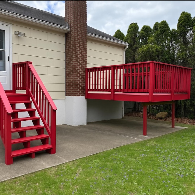 5 Elm St, Great Neck, NY 11021 - wooden deck featuring a patio