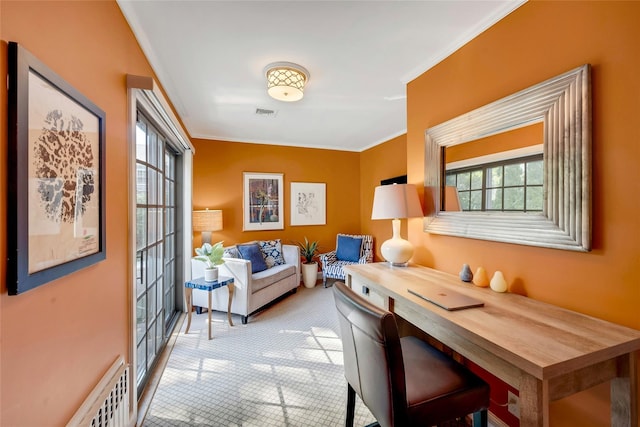 10 Maple Hill Dr, Larchmont, NY 10538 - carpeted living area with ornamental molding