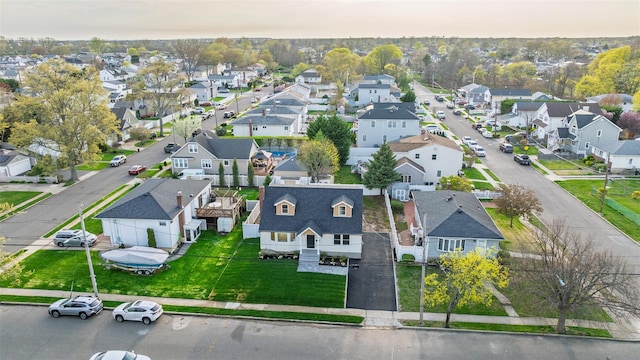 drone / aerial view with a residential view