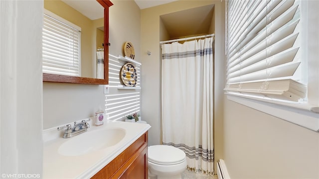 17 Fenmore Dr, Wappingers Falls, NY 12590 - bathroom featuring vanity, a shower with shower curtain, and toilet