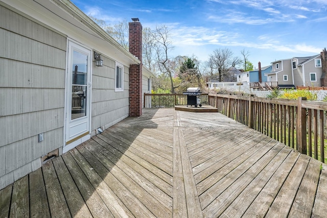 deck featuring a residential view