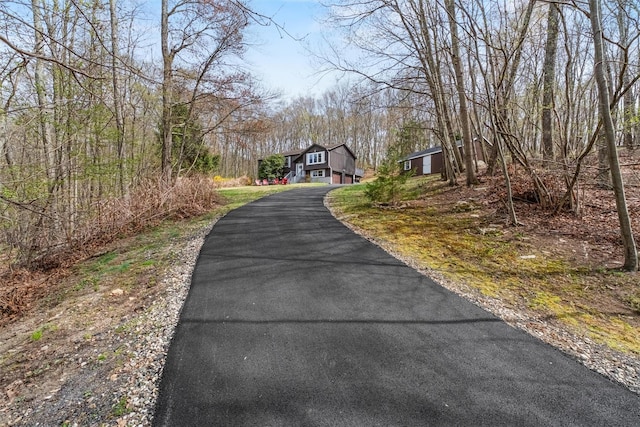 view of street with aphalt driveway
