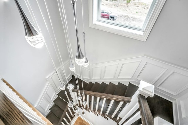 539 Split Rock Rd, Syosset, NY 11791 - stairs with a decorative wall