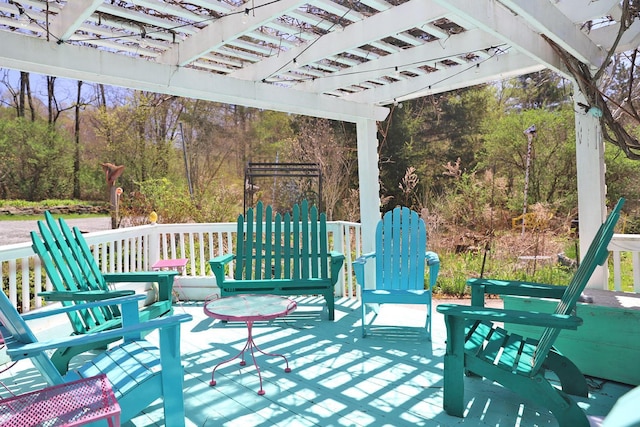 view of patio / terrace with a pergola