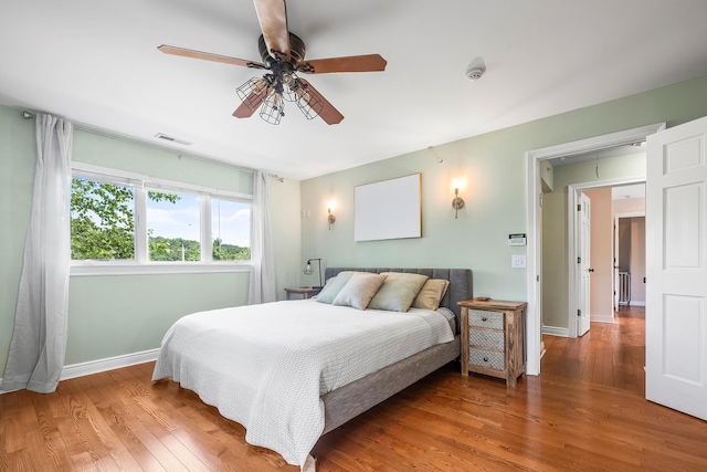 126 Lincoln Ave E, West Harrison, NY 10604 - bedroom featuring visible vents, ceiling fan, wood finished floors, and baseboards