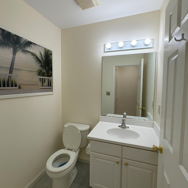 115 Turnberry Ct, Poughkeepsie, NY 12603 - half bathroom with vanity, tile patterned flooring, baseboards, and toilet