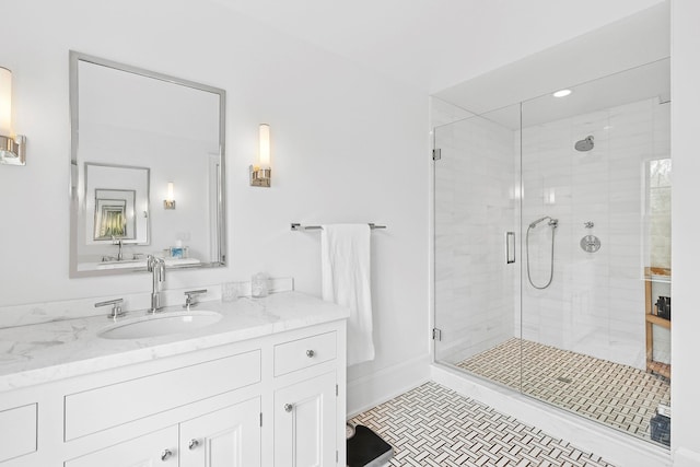 471 Middle Line Hwy, Sag Harbor, NY 11963 - full bathroom with vanity and a stall shower