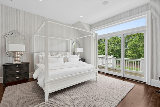471 Middle Line Hwy, Sag Harbor, NY 11963 - bedroom featuring access to exterior and wood finished floors