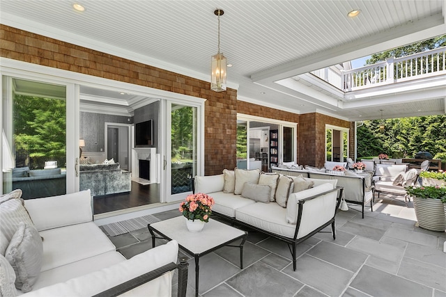 471 Middle Line Hwy, Sag Harbor, NY 11963 - patio / terrace featuring outdoor lounge area and a patio area