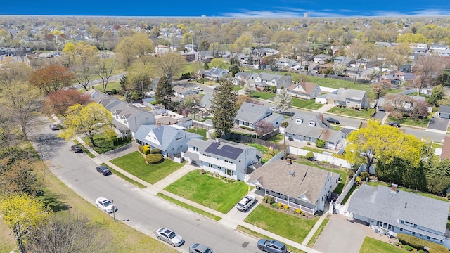 bird's eye view with a residential view