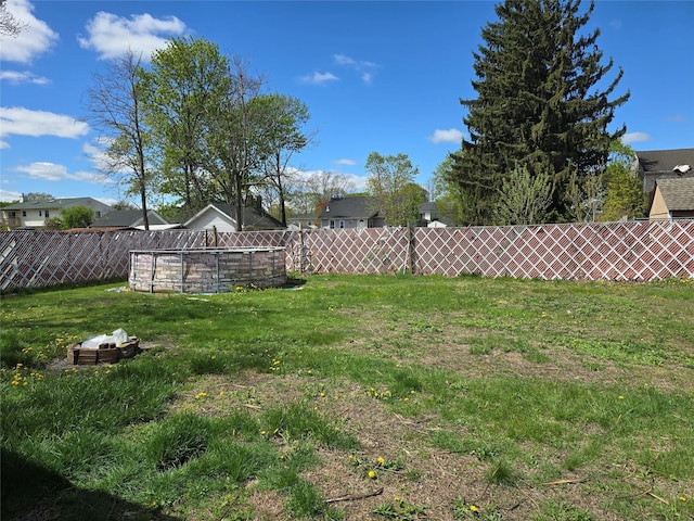 view of yard with fence private yard