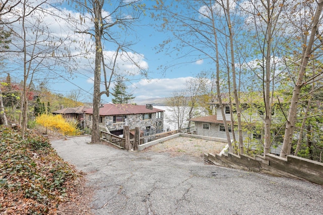 view of front of property with stone siding