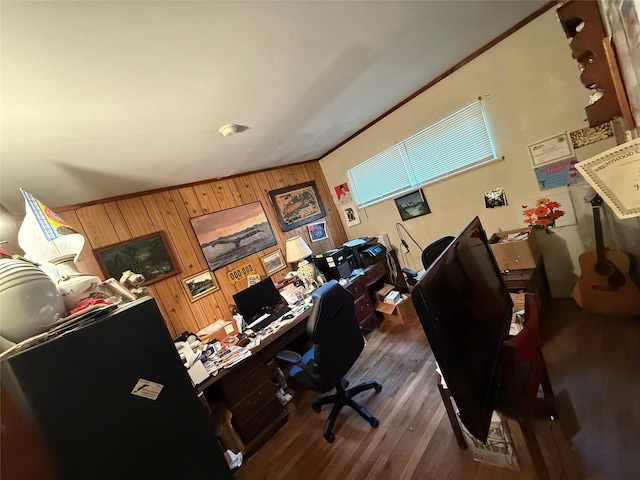 11 Columbus Ave, Brentwood, NY 11717 - office area with wood walls and dark wood-type flooring