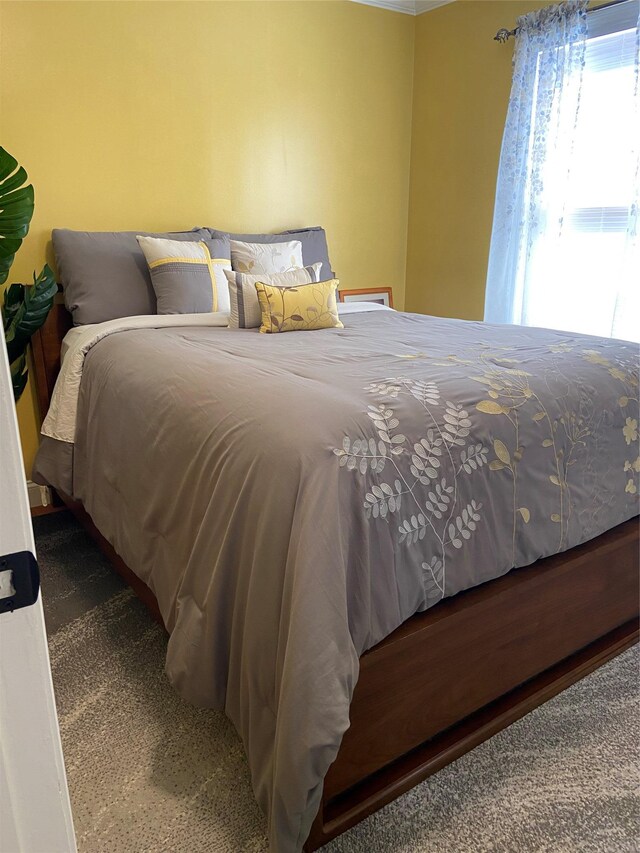 bedroom featuring carpet