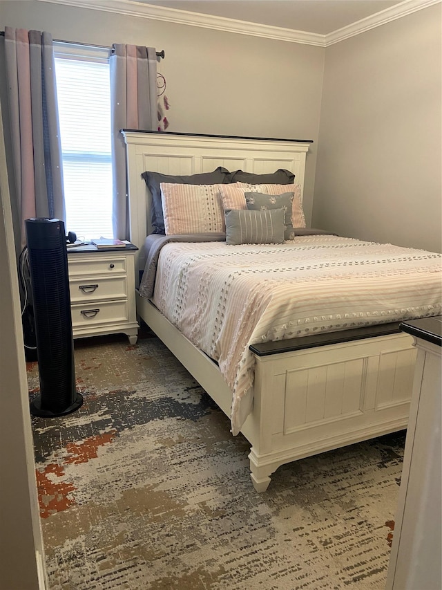 bedroom featuring ornamental molding