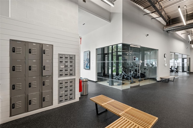 212-03 75th Ave Unit 5A, Bayside, NY 11364 - community lobby with a high ceiling