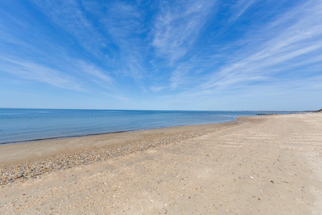 view of water feature featuring a view of the beach