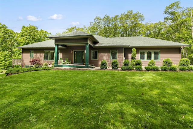 240 Brady Rd, Warwick, NY 10990 - view of front of property with a front yard, a porch, and roof with shingles