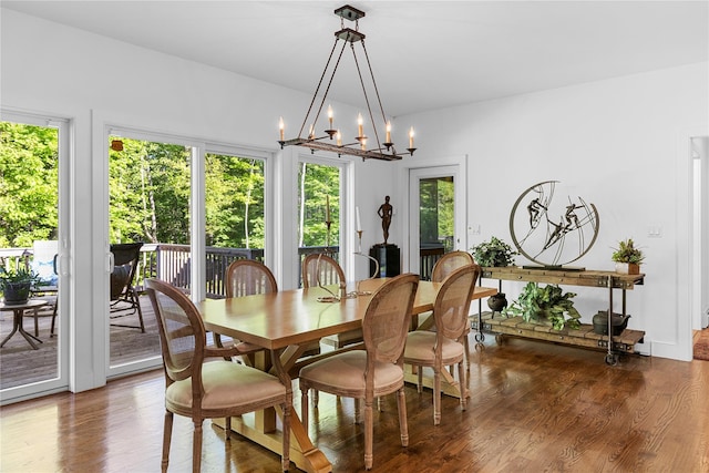 240 Brady Rd, Warwick, NY 10990 - dining area with a chandelier and wood finished floors